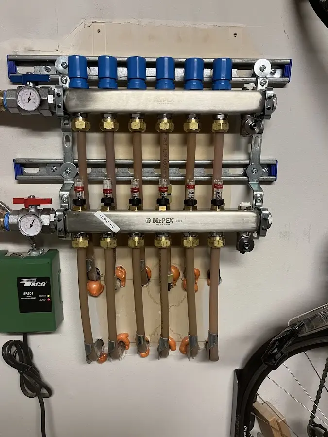 Plumber performing Gas Leak Detection at a residential property in Moreau